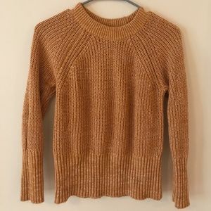 Universal Thread Mustard Yellow White Knit Sweater